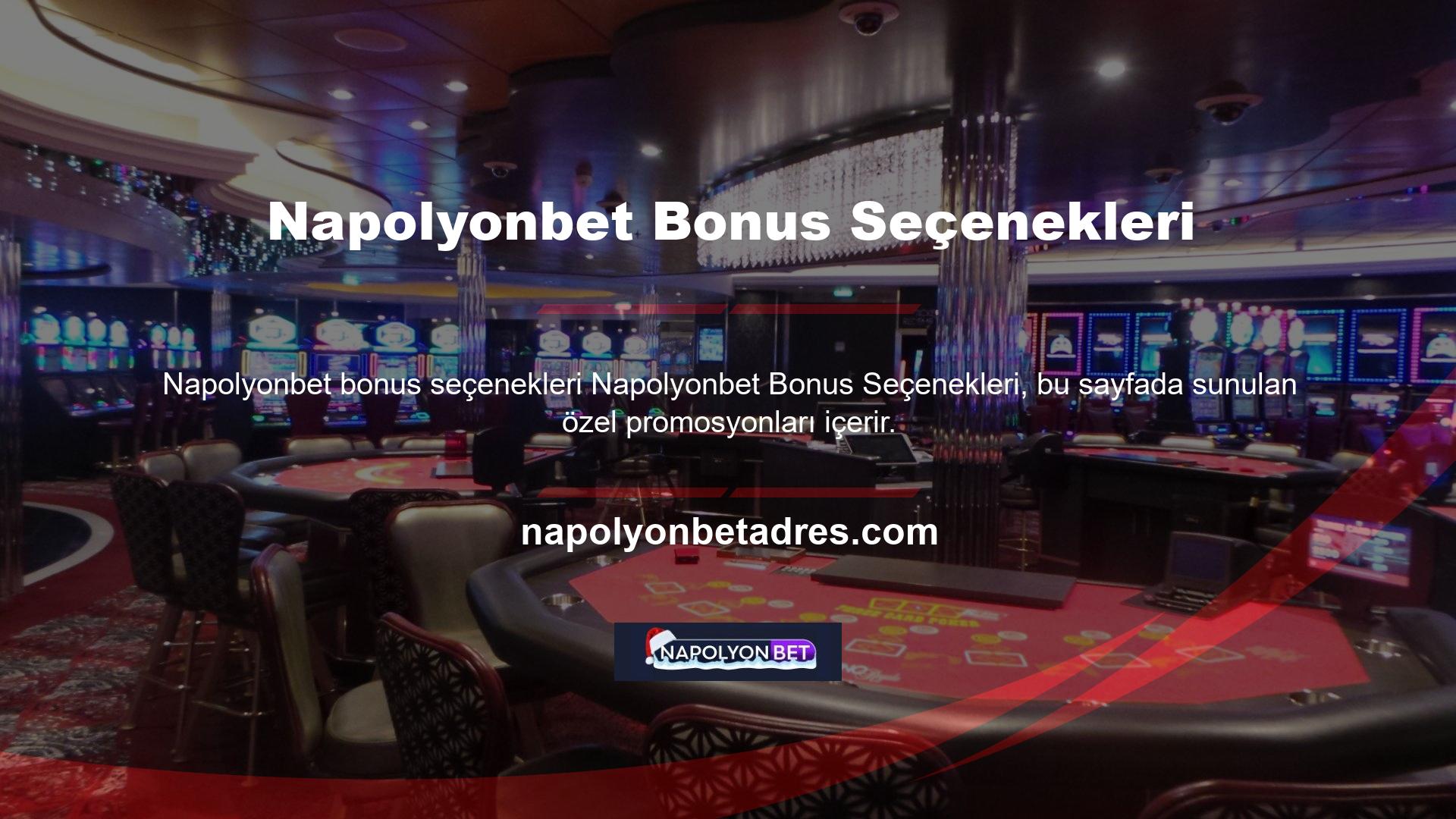 Napolyonbet Gaming, bir demo bonusu ve ardından bir hoşgeldin bonusu ile başlayan promosyonlar sunar